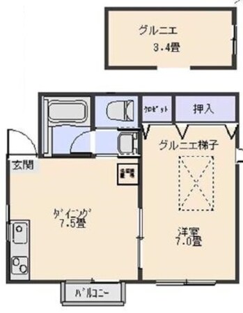 サンシティーハイツの物件間取画像